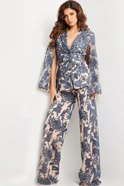 Jovani 25805 Long Two Piece Formal Pant Suit In Multi
