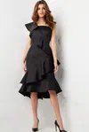 Jovani 25971 Short Homecoming Ruffle Cocktail Dress In Black