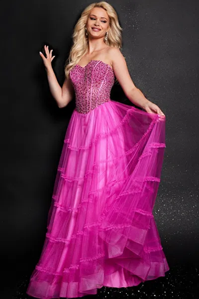 Jovani 26011 Layered A Line Prom Gown In Multi