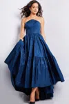 Jovani 26152 A Line High Low Formal Dress In Blue