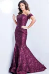 Jovani 26231 Long Formal Beaded Mermaid Evening Dress In Purple