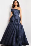 Jovani 26281 Long A Line Formal Evening Dress In Blue