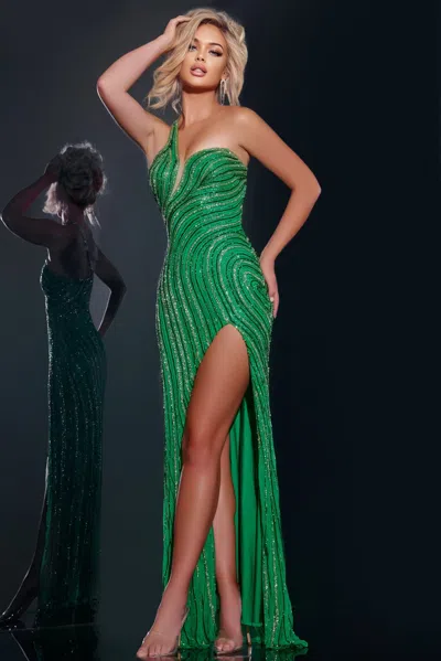 JOVANI 34010 PROM LONG BEADED FITTED FORMAL DRESS