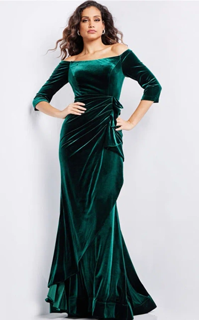 Jovani 36458 Long Formal Evening Dress In Green