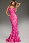 Jovani 36656 Prom Long Formal Mermaid Evening Gown In Pink