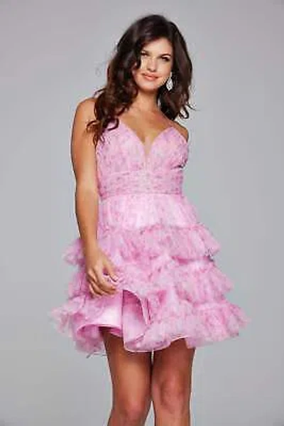 Pre-owned Jovani 36844 Evening Dress Lowest Price Guarantee Authentic In Pink