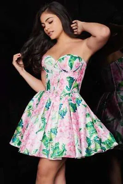 Pre-owned Jovani 36980 Evening Dress Lowest Price Guarantee Authentic In Print