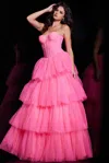 Jovani 37062 Strapless Corset Prom Dress In Pink