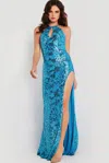 Jovani 37245 Long Formal Prom Dress In Blue