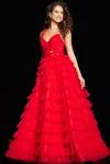 Jovani 37274 Long Formal Prom Ball Gown In Red