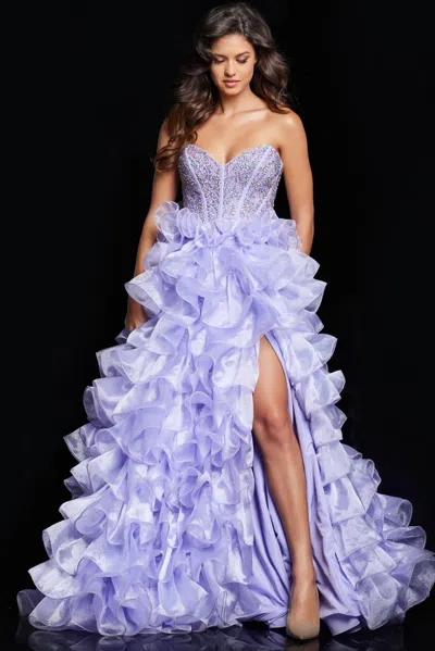 Jovani 37322 Long Formal Prom Dress In Purple