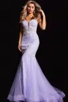 Jovani 37414 Long Formal Mermaid Prom Dress In Purple