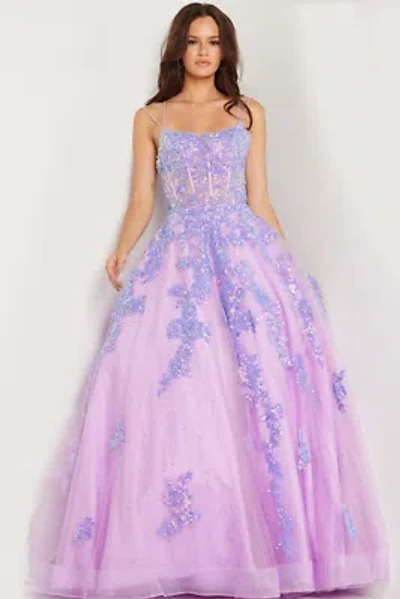 Pre-owned Jovani 37700 Evening Dress Lowest Price Guarantee Authentic In Lilac