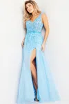 Jovani 38430 Prom Long Formal A Line Dress In Blue