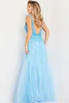 Jovani 38430 Prom Long Formal A Line Dress In Blue