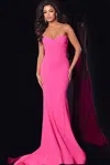 Jovani 38974 Long Mermaid Fit Prom Formal Dress In Pink