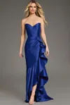 Jovani 39265 High Low Fitted Formal Evening Prom Dress In Blue