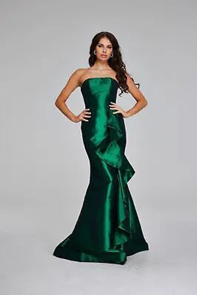 Pre-owned Jovani 39368 Evening Dress Lowest Price Guarantee Authentic In Green