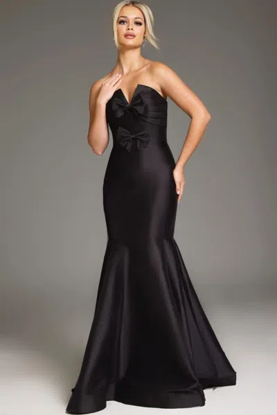 Jovani 39872 Fitted Long Formal Mermaid Evening Prom Dress In Black