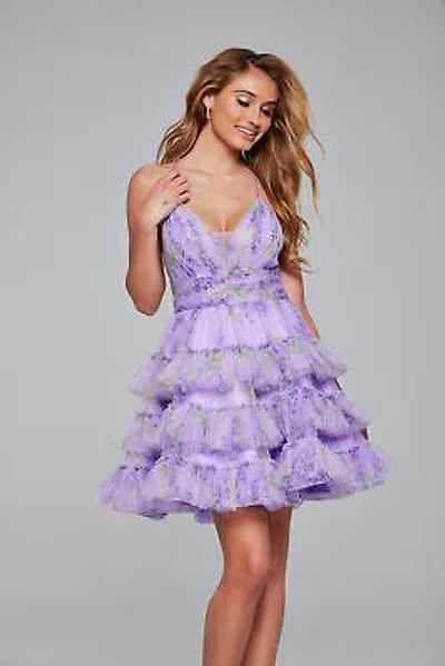 Pre-owned Jovani 39880 Evening Dress Lowest Price Guarantee Authentic In Purple