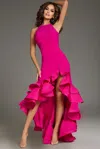 Jovani 39893 High Low Fitted Formal Evening Prom Dress In Pink