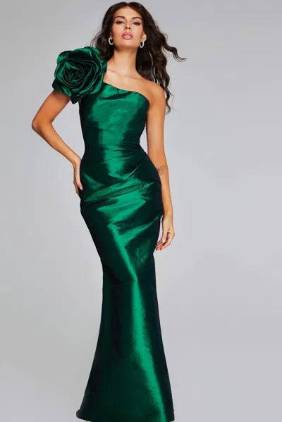 Jovani 40206 Mermaid Long Formal Fitted Evening Prom Dress In Green