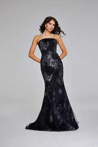 Pre-owned Jovani 40604 Evening Dress Lowest Price Guarantee Authentic In Black