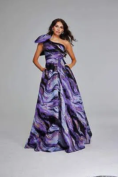 Pre-owned Jovani 40695 Evening Dress Lowest Price Guarantee Authentic In Purple/multi