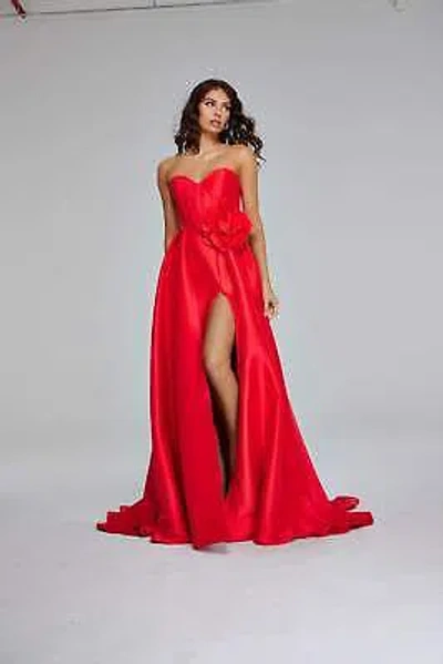 Pre-owned Jovani 40826 Evening Dress Lowest Price Guarantee Authentic In Red