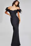 Jovani 41084 Long Mermaid Formal Evening Dress In Black