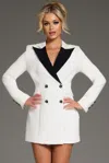 Jovani 42124 Formal Short Jacket Dress In White