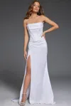 Jovani 42355 Long Fitted Simple Wedding Dress In White