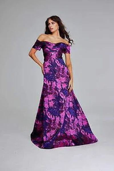 Pre-owned Jovani 42506 Evening Dress Lowest Price Guarantee Authentic In Fuschia/purple