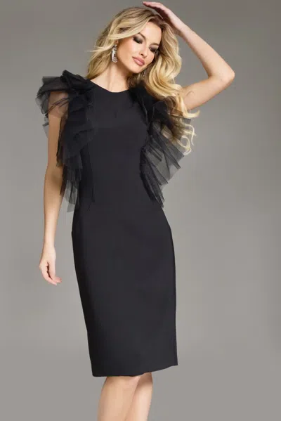 Jovani 43152 Short Fitted Cocktail Dress In Black