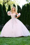 Jovani 43231 Long 3d Floral Ball Gown Quinceanera Dress In Multi