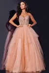 Jovani 43254 Long Formal Ball Gown Prom Dress In Pink
