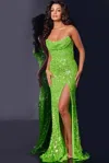 Jovani 43338 Fitted Long Evening Gown Formal Prom Dress In Green