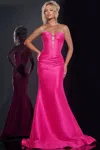 Jovani 43350 Long Layered Corset Gown Formal Prom Dress In Pink