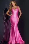Jovani 43443 Long Mermaid Gown Formal Prom Dress In Pink