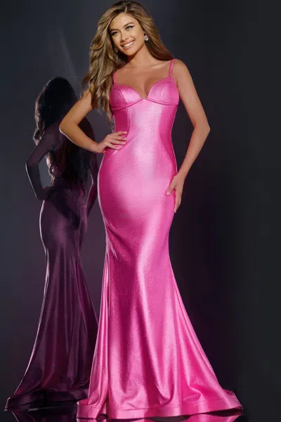 Jovani 43443 Long Mermaid Gown Formal Prom Dress In Pink