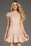 Jovani 44192 Homecoming Short Cocktail Dress In Gold