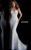 Jovani 45566 Strapless Long Wedding Dress In White