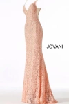 Jovani 08489 Spaghetti Strap Long Formal Prom Dress In Gold