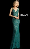 Jovani 48994 Prom Long Formal Fitted Lace Dress In Green