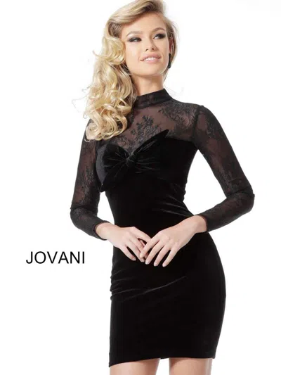Jovani 62959 Short Formal Cocktail Dress In Black