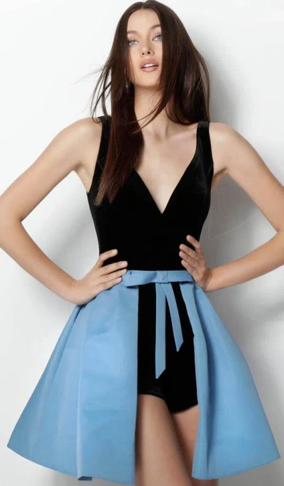 Jovani 63226 Sleeveless Short Dress In Black