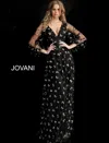 Jovani 63582 Long Sleeve Formal Evening Prom Dress In Black