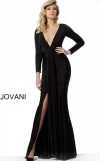 Jovani 64983 Long Sleeve Formal Evening Dress In Black
