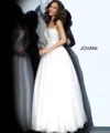 Jovani 65664 Prom Long Strapless Ball Gown In White