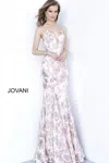 Jovani 68708 Blush Prom Formal Long Dress In Multi